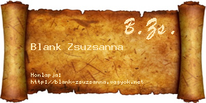 Blank Zsuzsanna névjegykártya